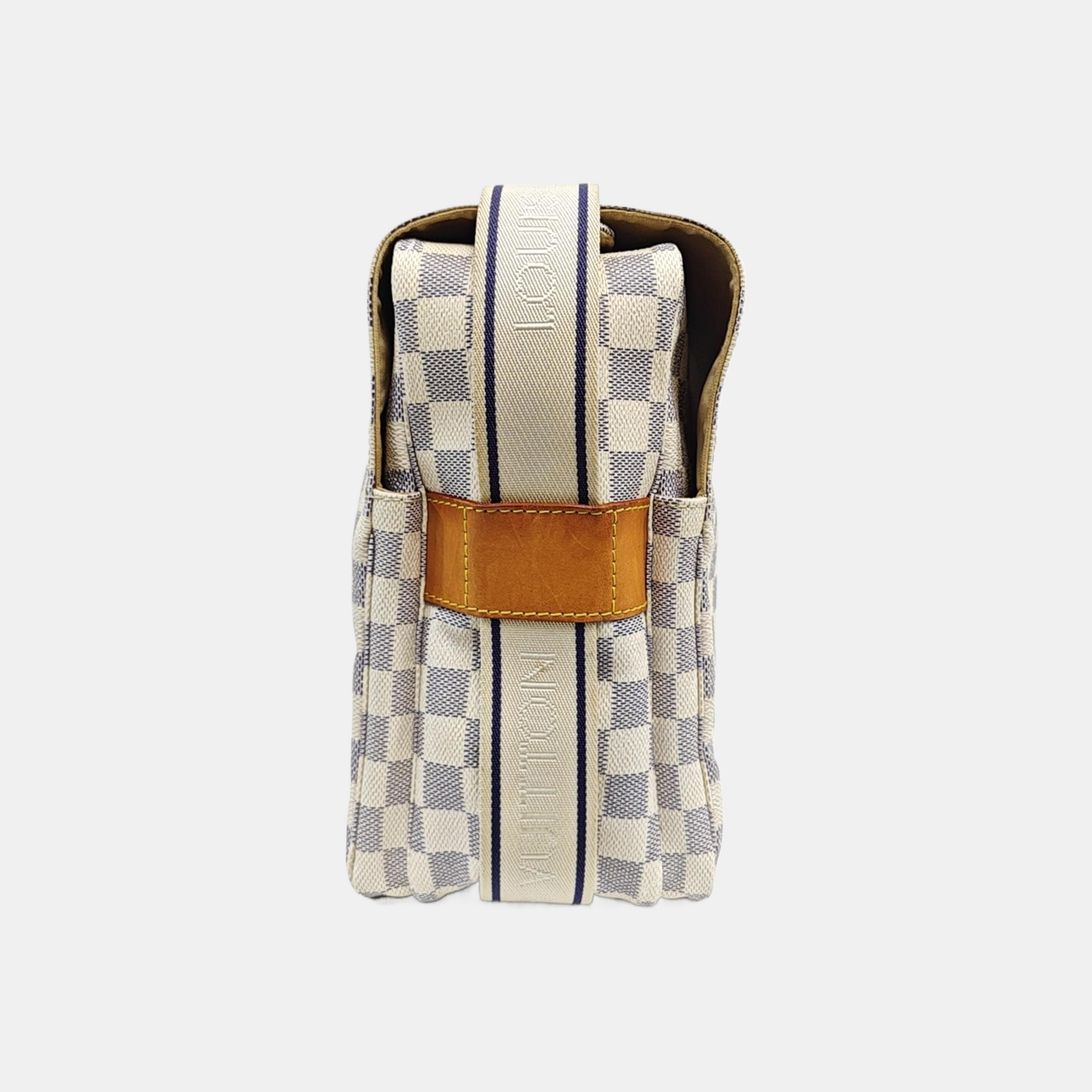 NAVIGLIO Damier Azur Coated Canvas White