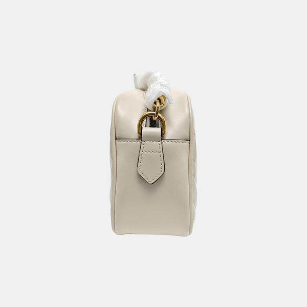 Authenticated pre-owned  GG Marmont Small Quilted Calfskin White - Shoulder Bag at Looply