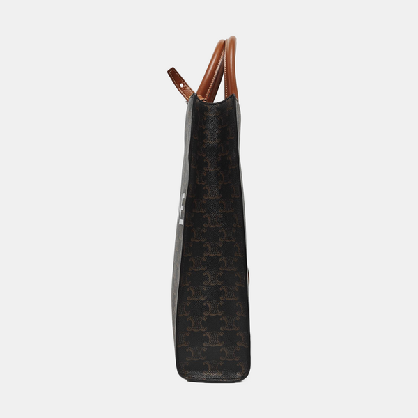 CABAS CELINE Small Coated Canvas Brown