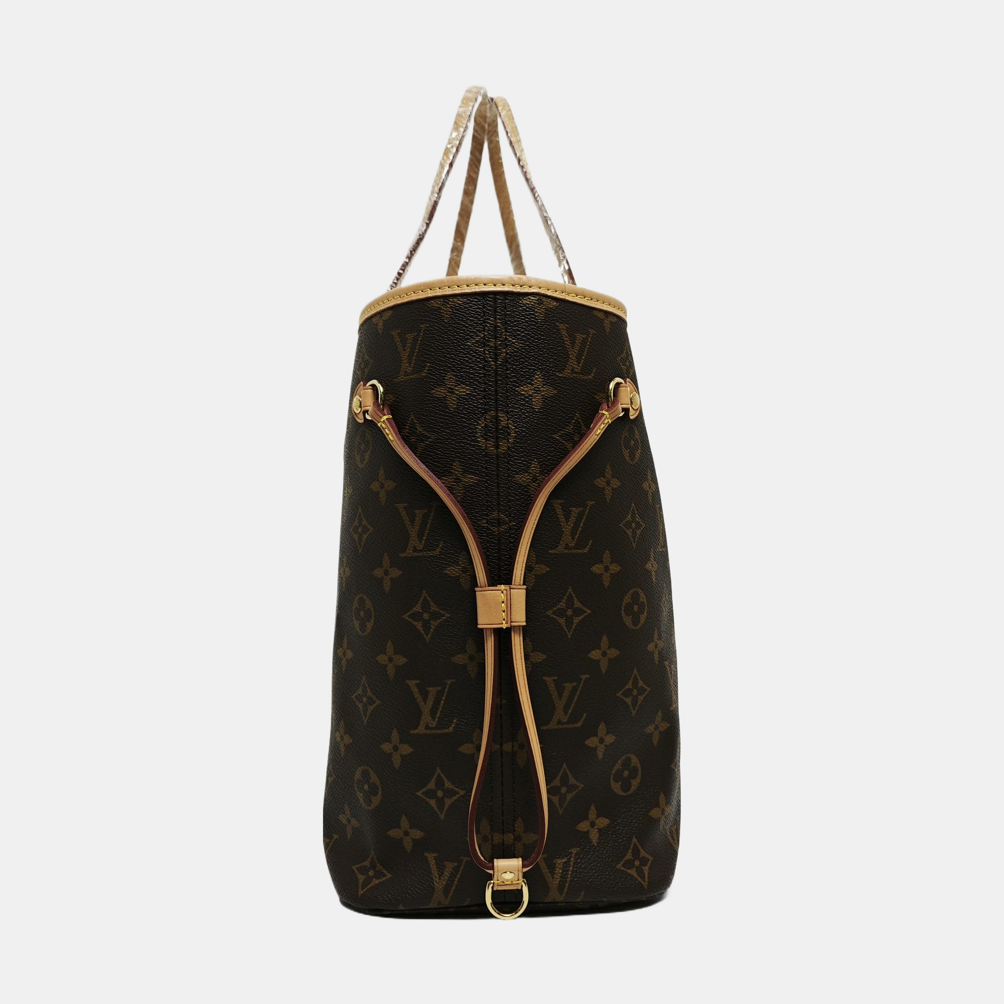 NEVERFULL MM Monogram Coated Canvas Brown