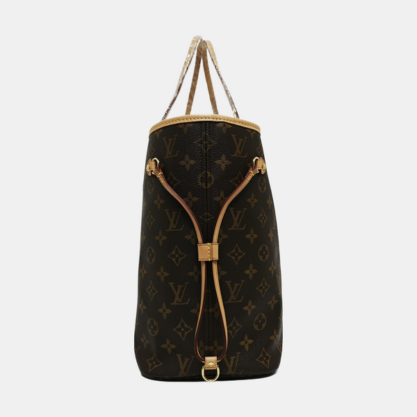 NEVERFULL MM Monogram Coated Canvas Brown
