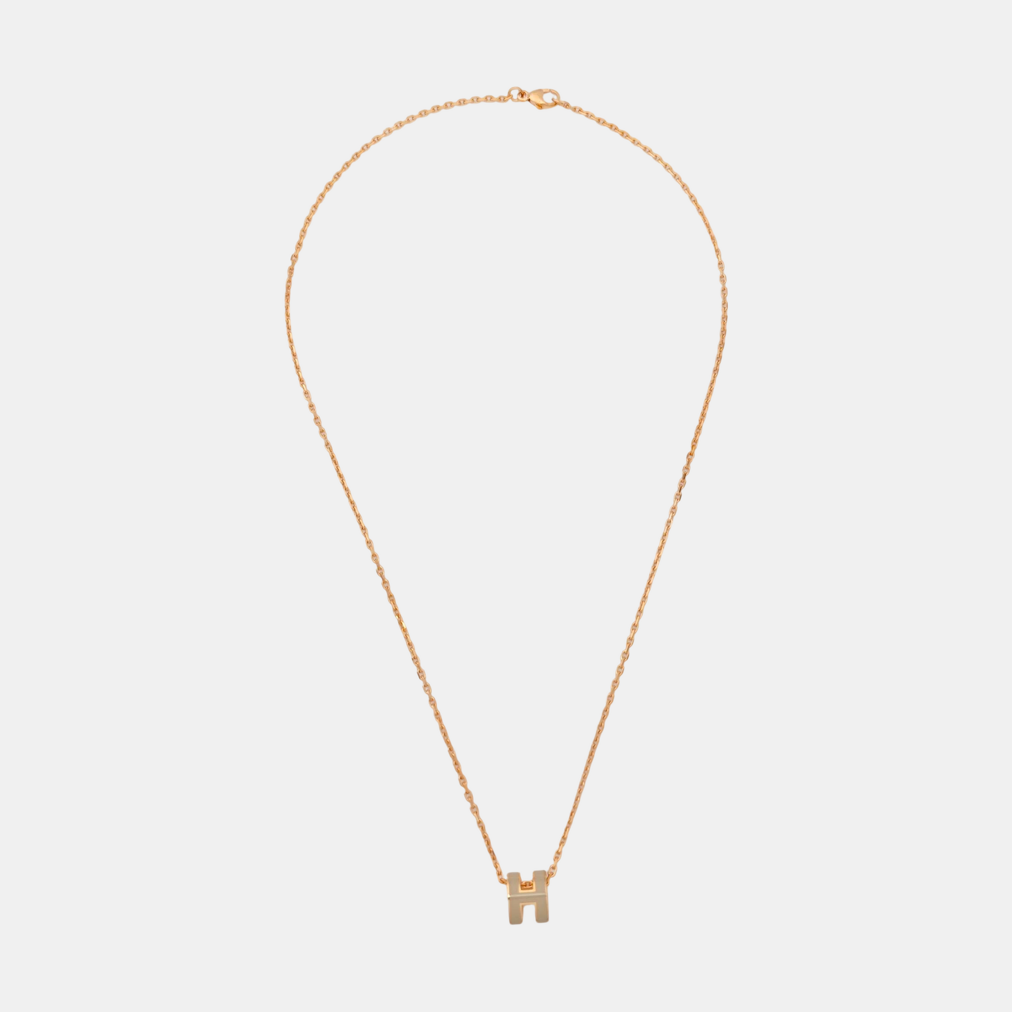 Pop H Metal Rose Gold Necklace