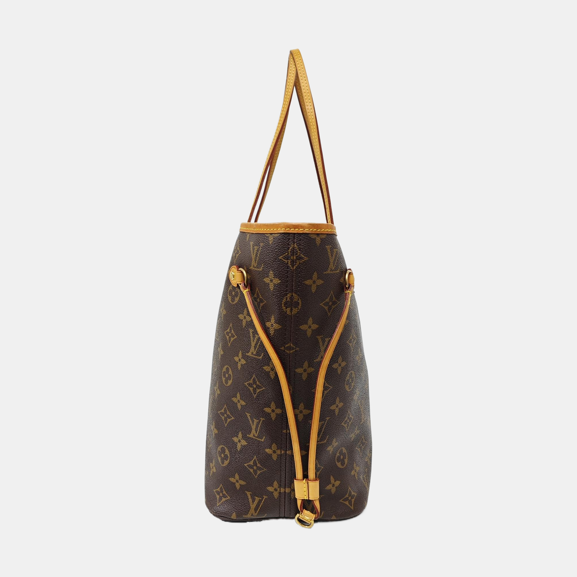 NEVERFULL MM Monogram Coated Canvas Brown