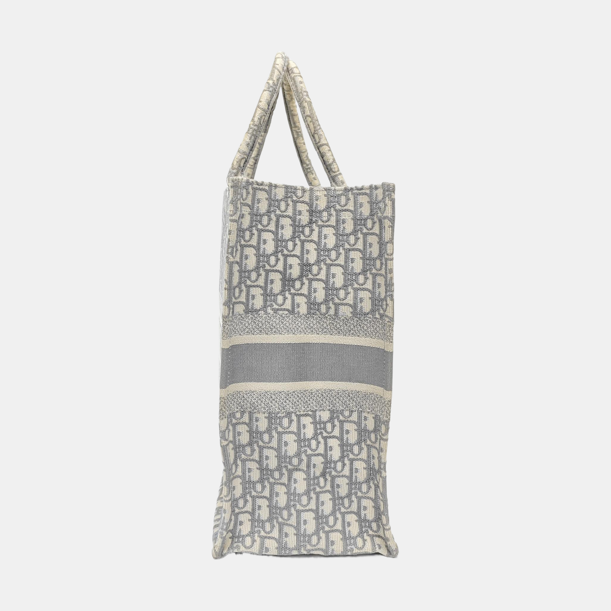 Book Tote Large Oblique Canvas Gray