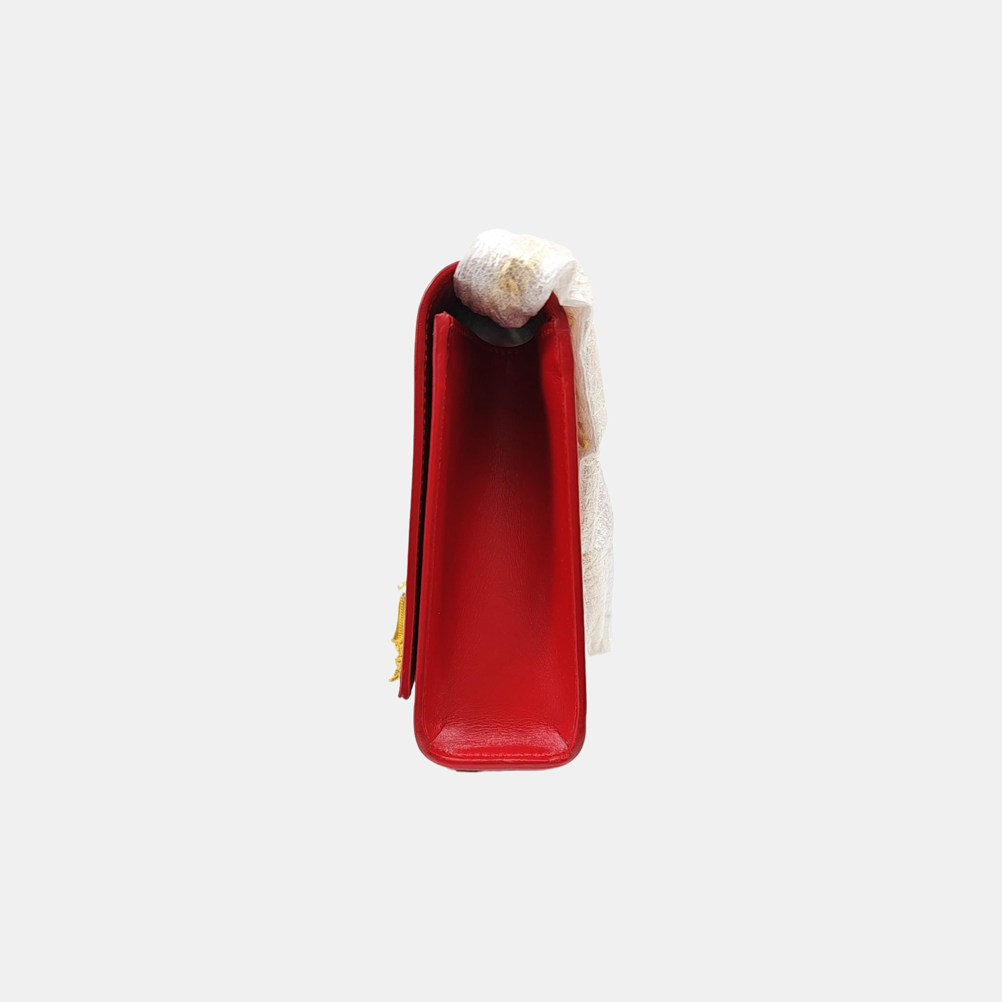 KATE Medium Calfskin Red