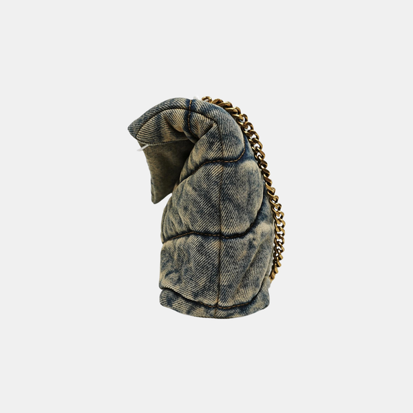 PUFFER Mini Quilted Denim Blue
