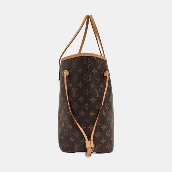 NEVERFULL MM Monogram Coated Canvas Brown