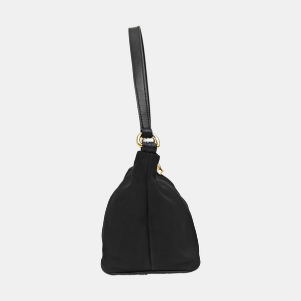 Nylon Top Handle Bag Black