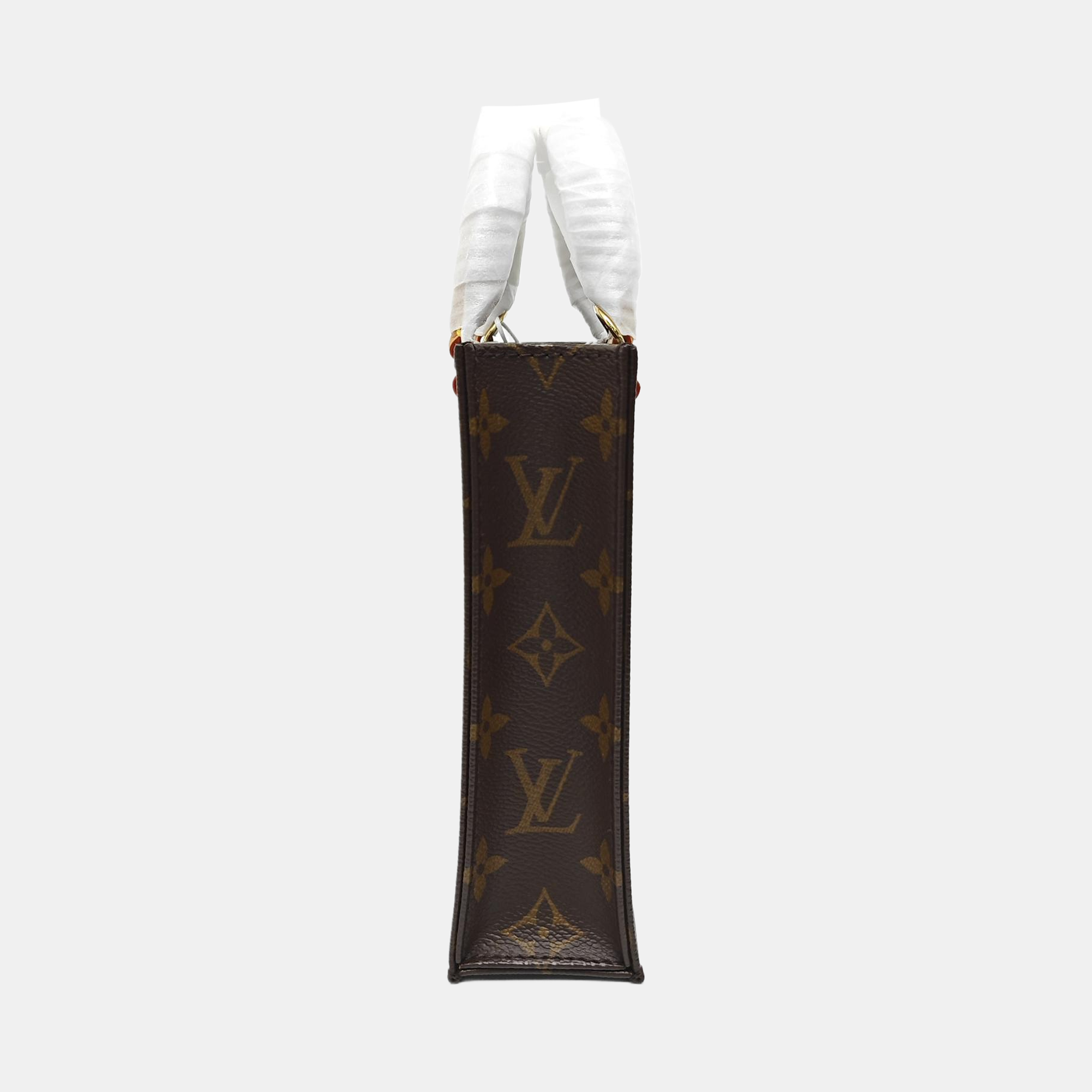 SAC PLAT Mini Monogram Coated Canvas Brown