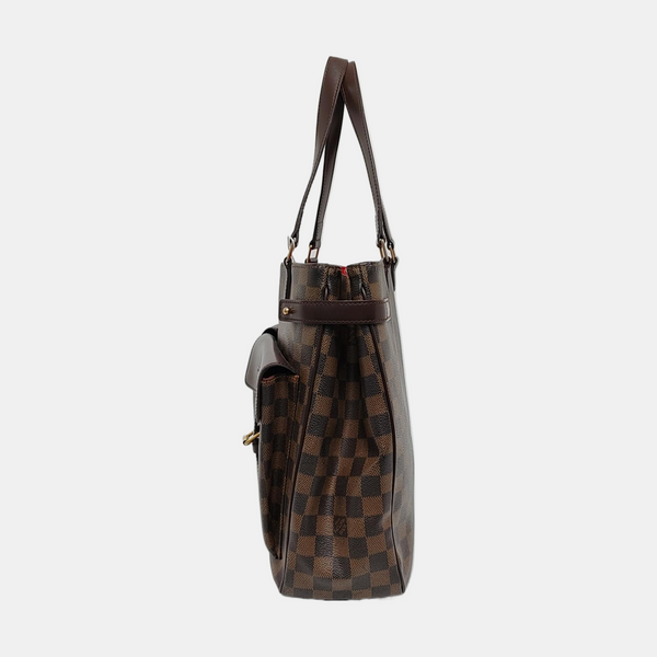 UZES Damier Ebene Coated Canvas Brown