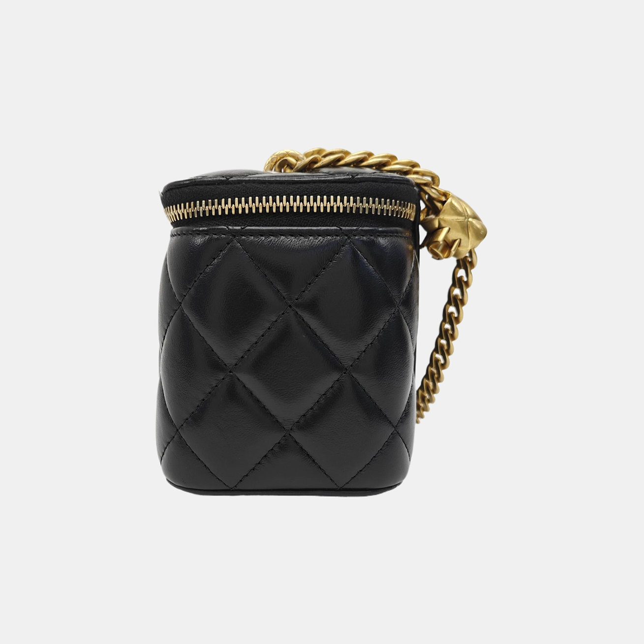 VANITY CASE Small Quilted Lambskin Black