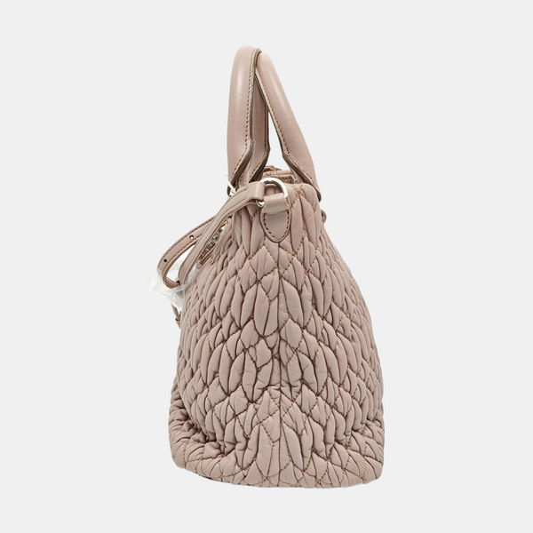Miu Coffer Quilted Lambskin Pink