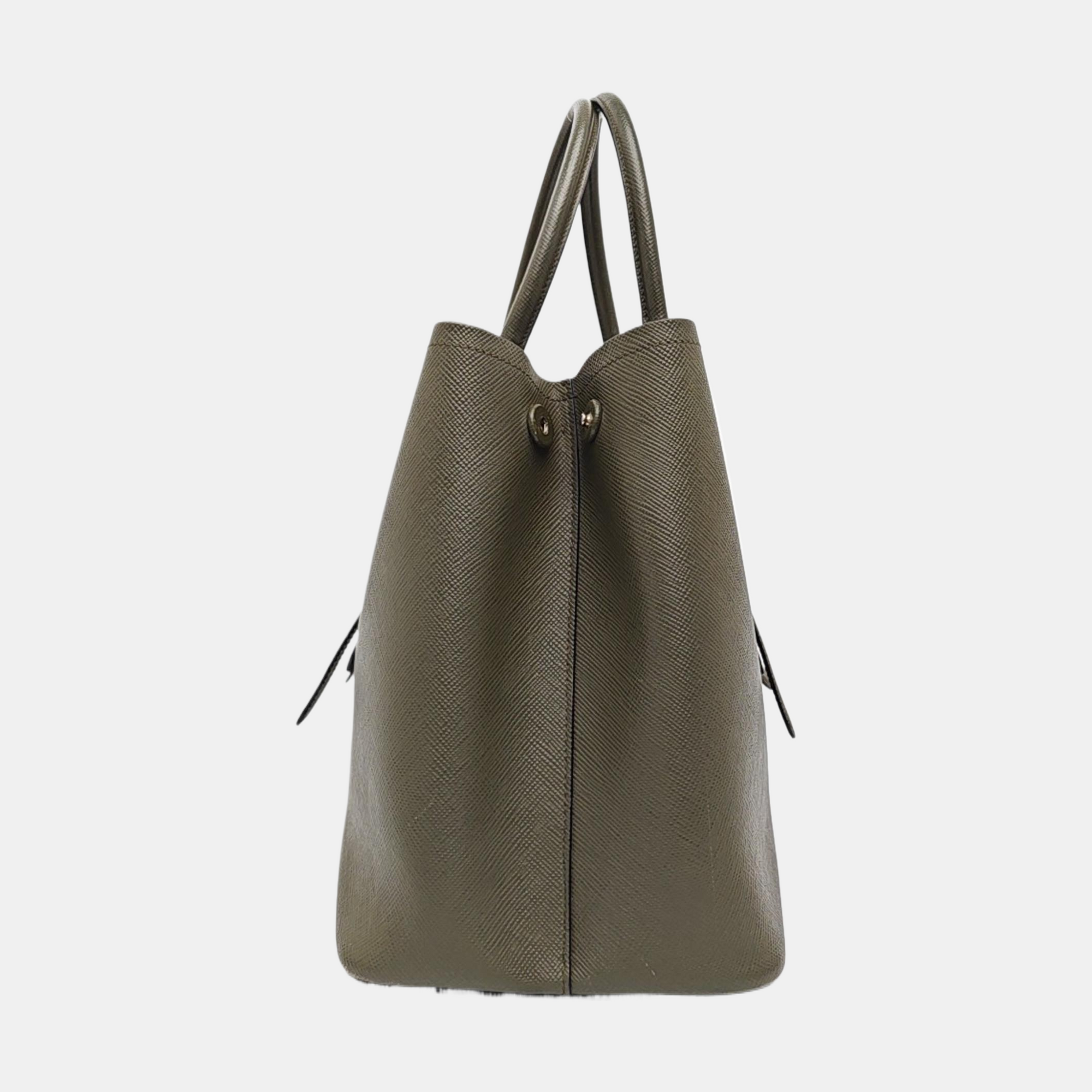 Saffiano Calfskin Tote Bag Green