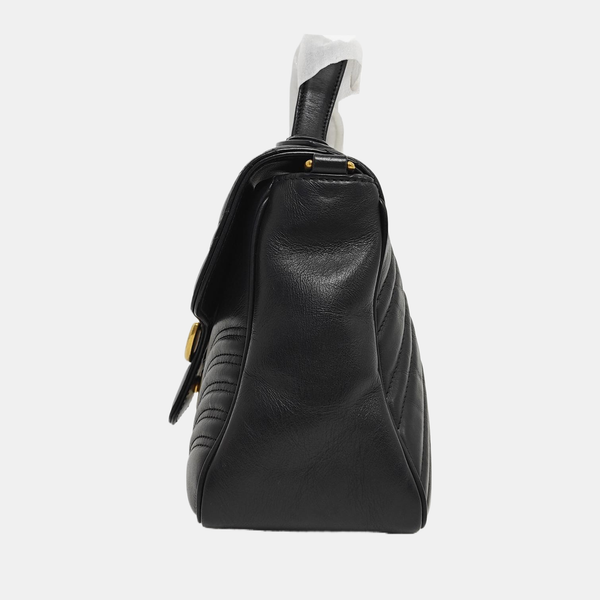 GG Marmont Small Quilted Calfskin Black