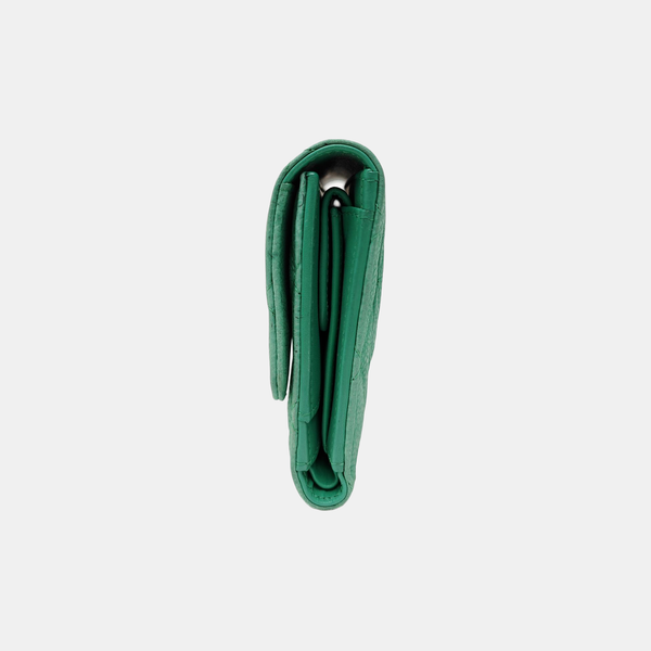 CLASSIC FLAP Mini Quilted Grained Calfskin Green