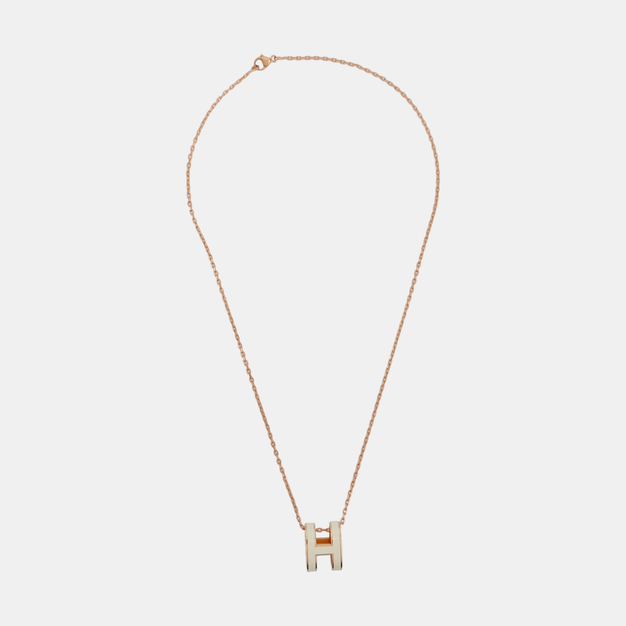 Pop H Metal Rose Gold Necklace