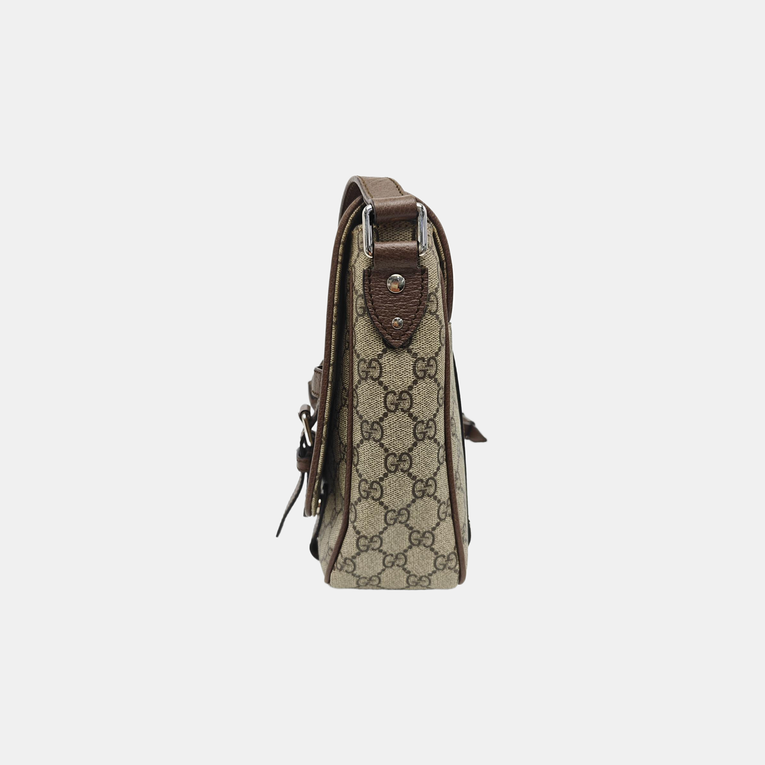 Monogram Coated Canvas Crossbody Bag Brown