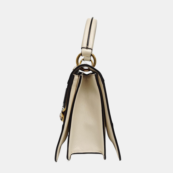 Queen Margaret Small Calfskin White