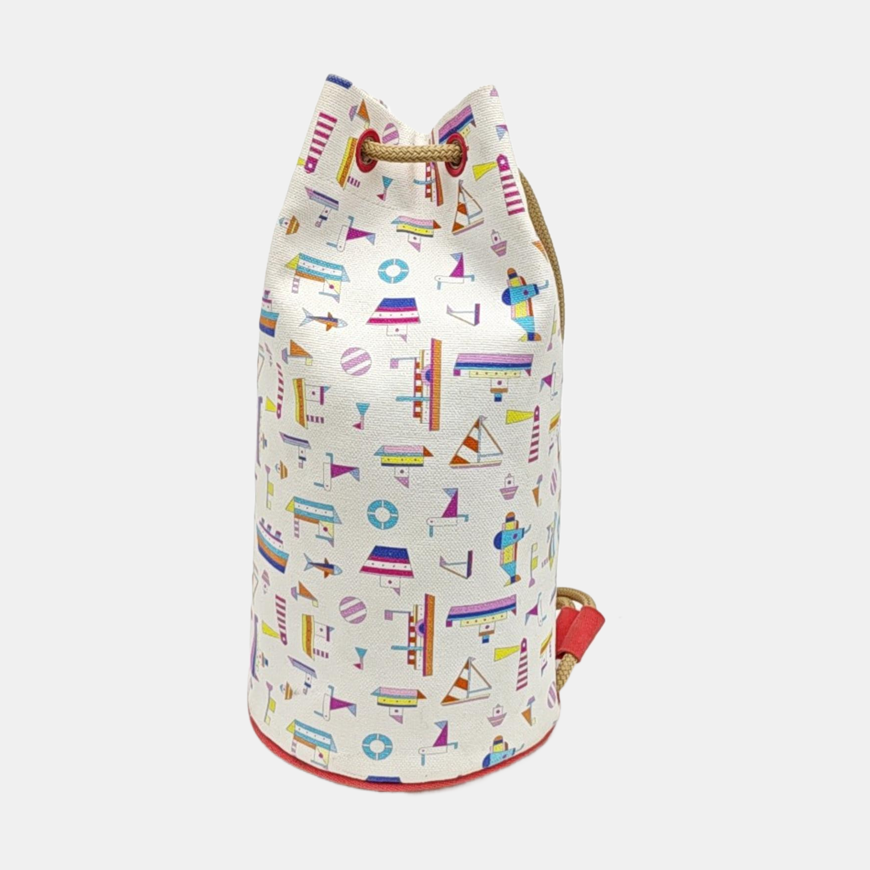 Canvas Bucket Bag White
