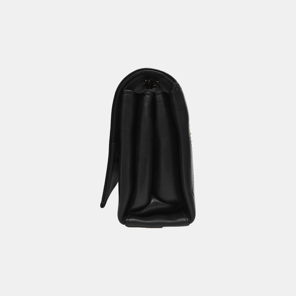 Quilted Calfskin Shoulder Bag Black