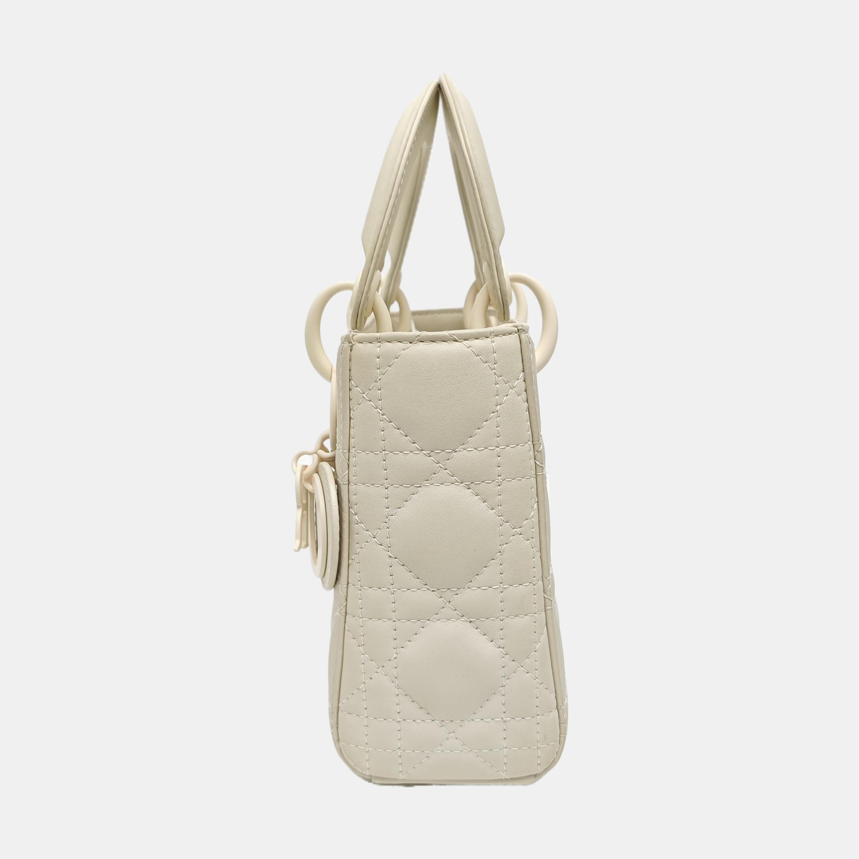 Lady Dior Mini Cannage Lambskin White