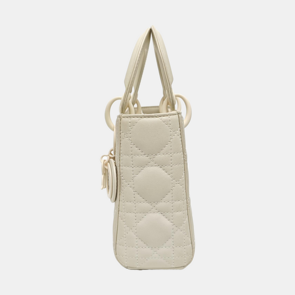 Lady Dior Mini Cannage Lambskin White