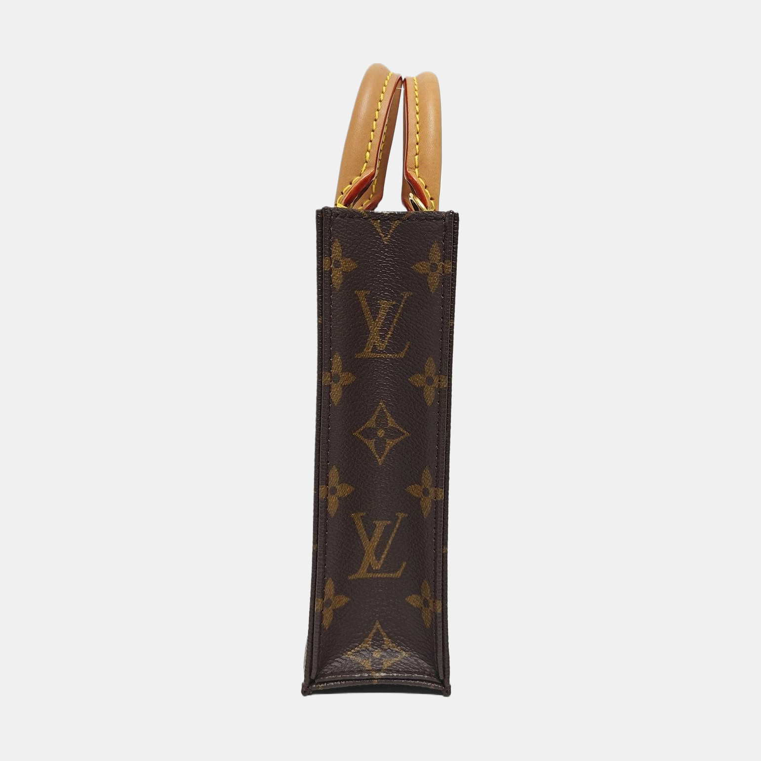 SAC PLAT Mini Monogram Coated Canvas Brown