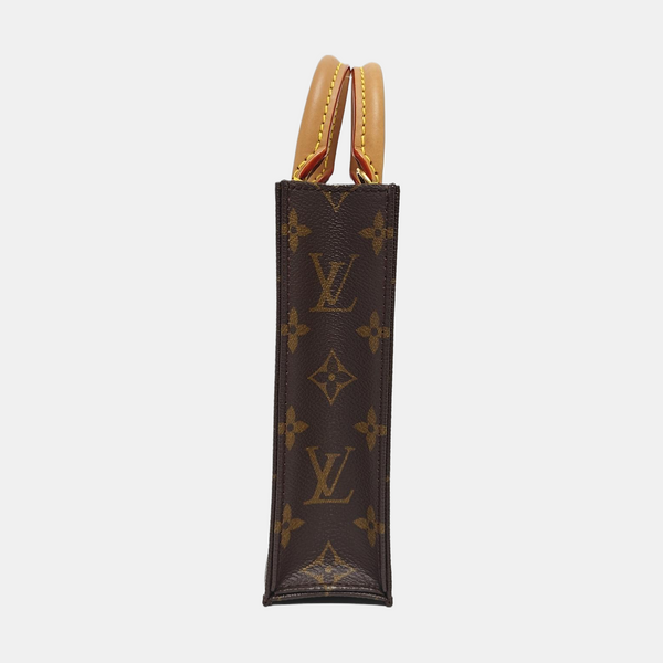 SAC PLAT Mini Monogram Coated Canvas Brown