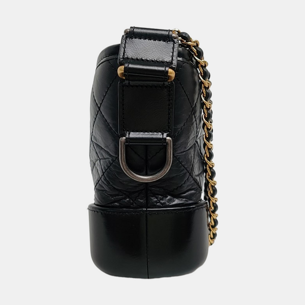GABRIELLE Small Quilted Calfskin Black