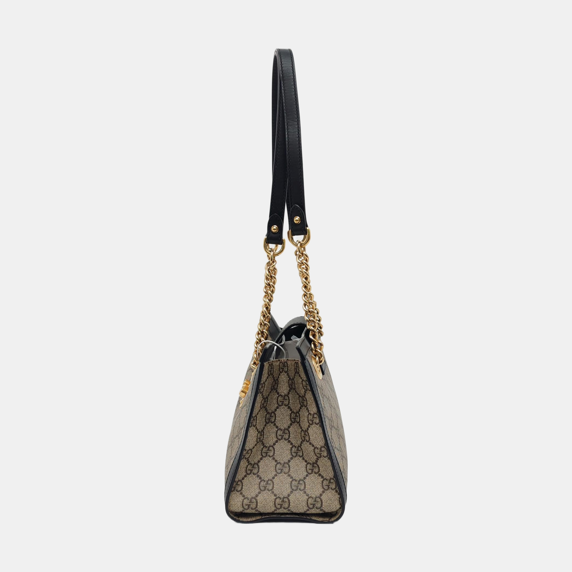 Candado pequeño Monogram lona revestida beige