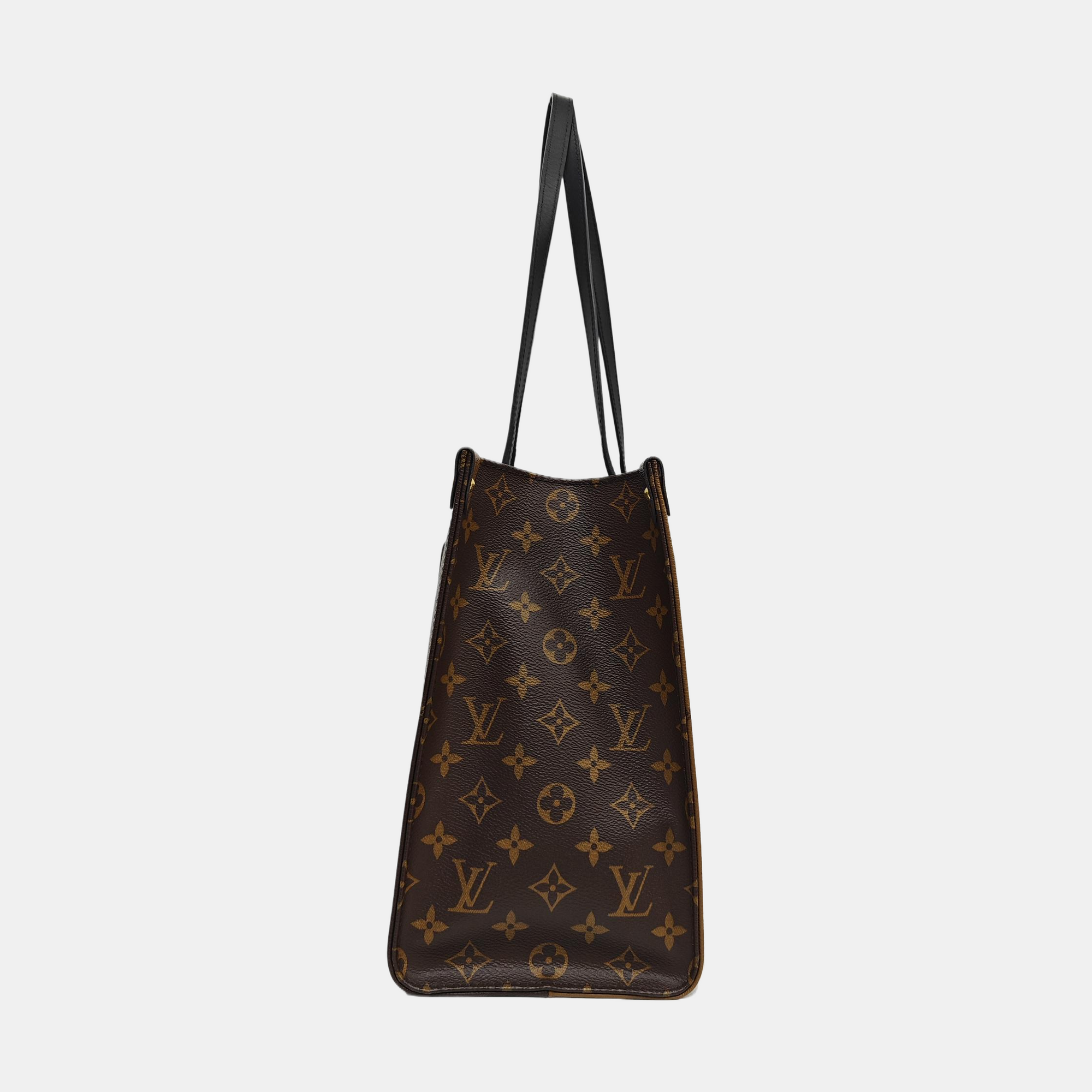 ONTHEGO MM Monogram Coated Canvas Brown
