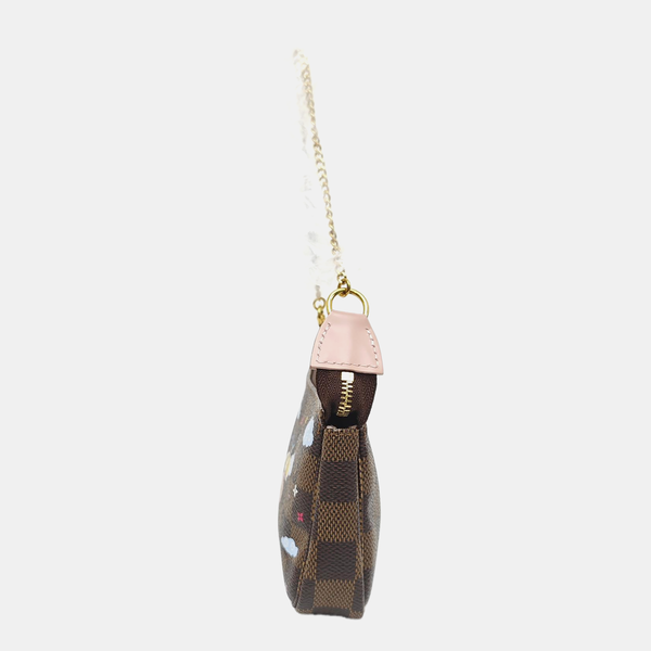 ACCESSOIRES Mini Damier Ebene Coated Canvas Brown