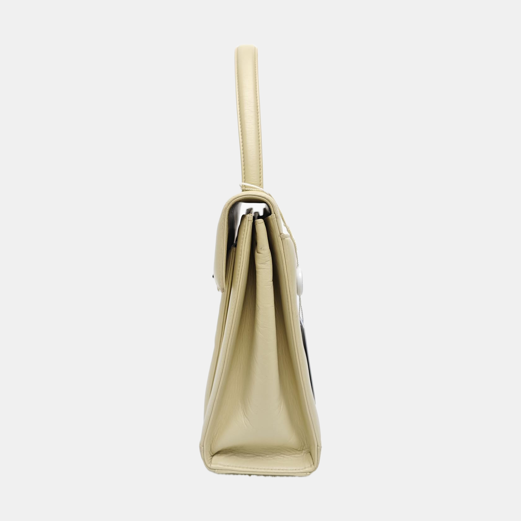Calfskin Top Handle Bag Beige