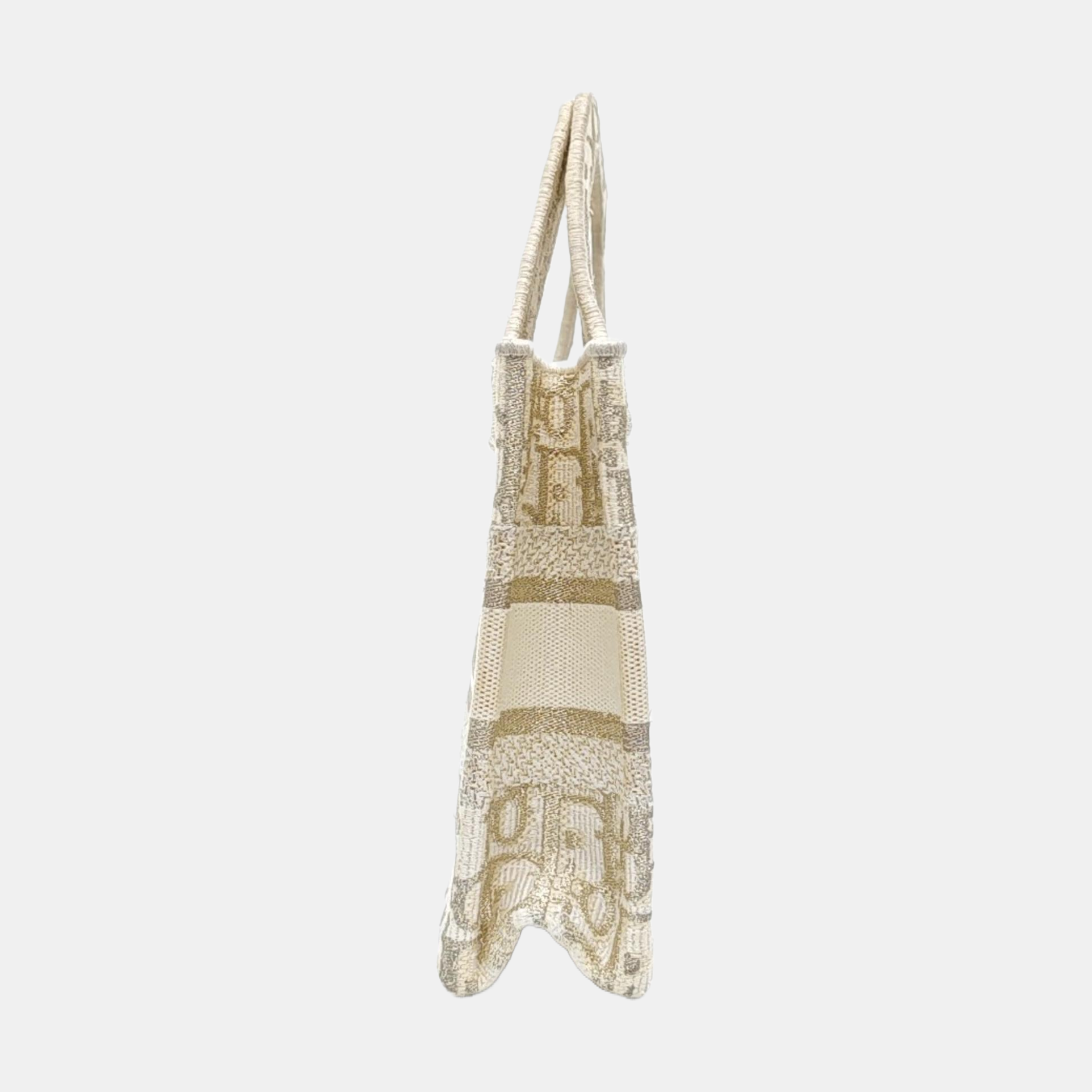 Book Tote Mini Oblique Canvas Gold