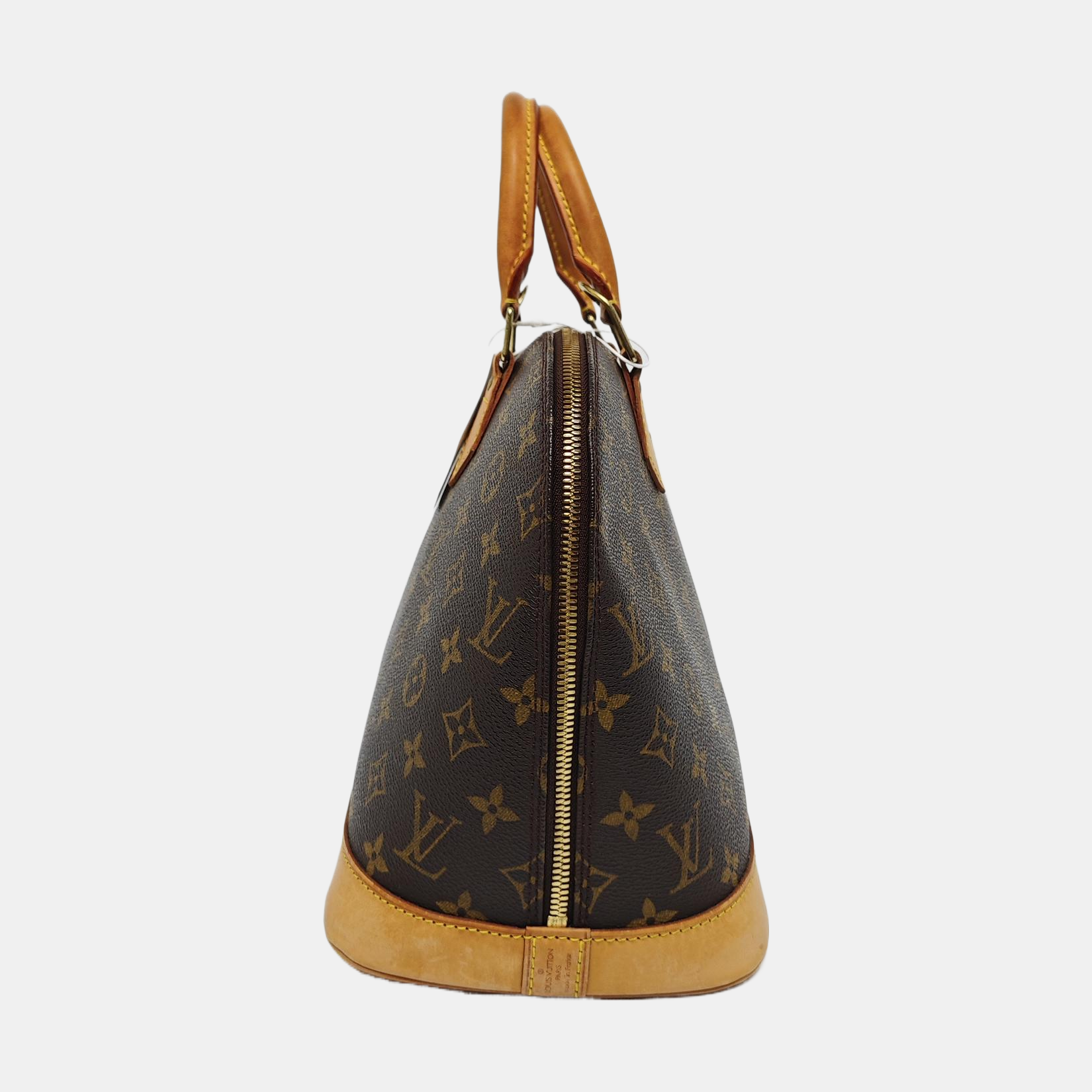 ALMA PM Monogram Coated Canvas Brown