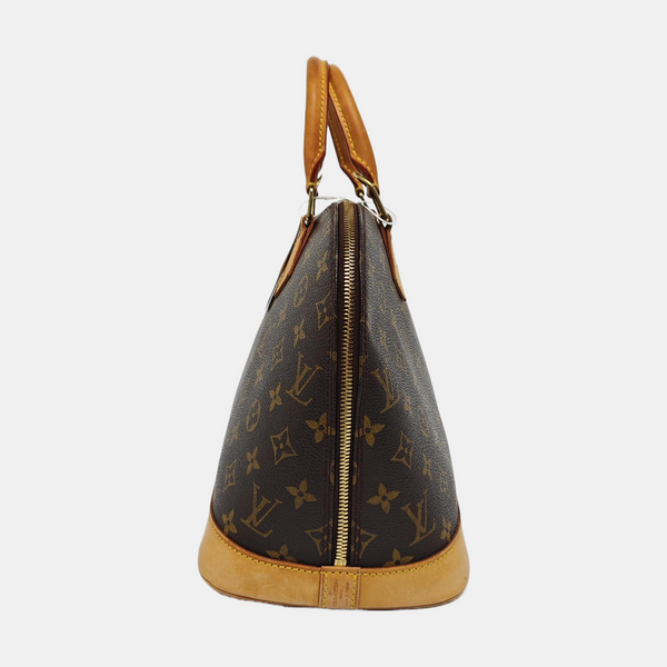 ALMA PM Monogram Coated Canvas Brown