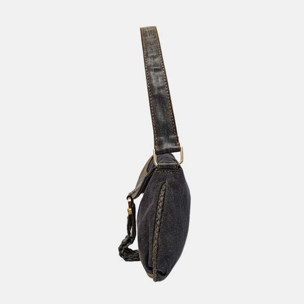 Denim Top Handle Bag Blue