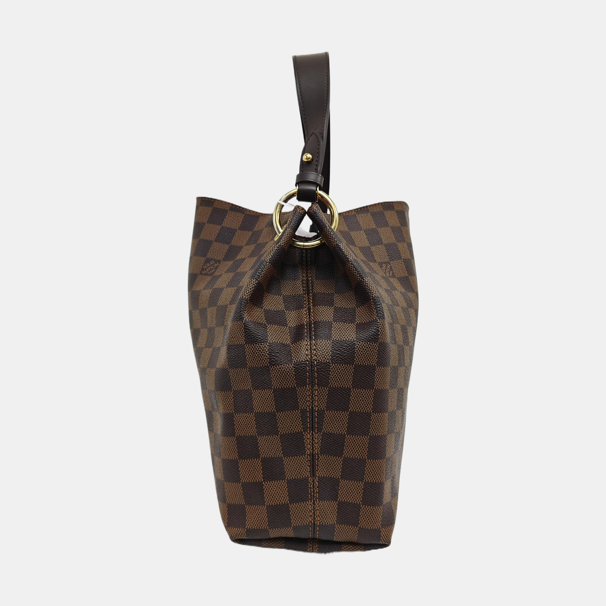 GRACEFUL PM Damier Ebene Coated Canvas Brown