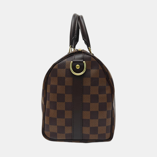 SPEEDY 25 Damier Ebene Coated Canvas Brown
