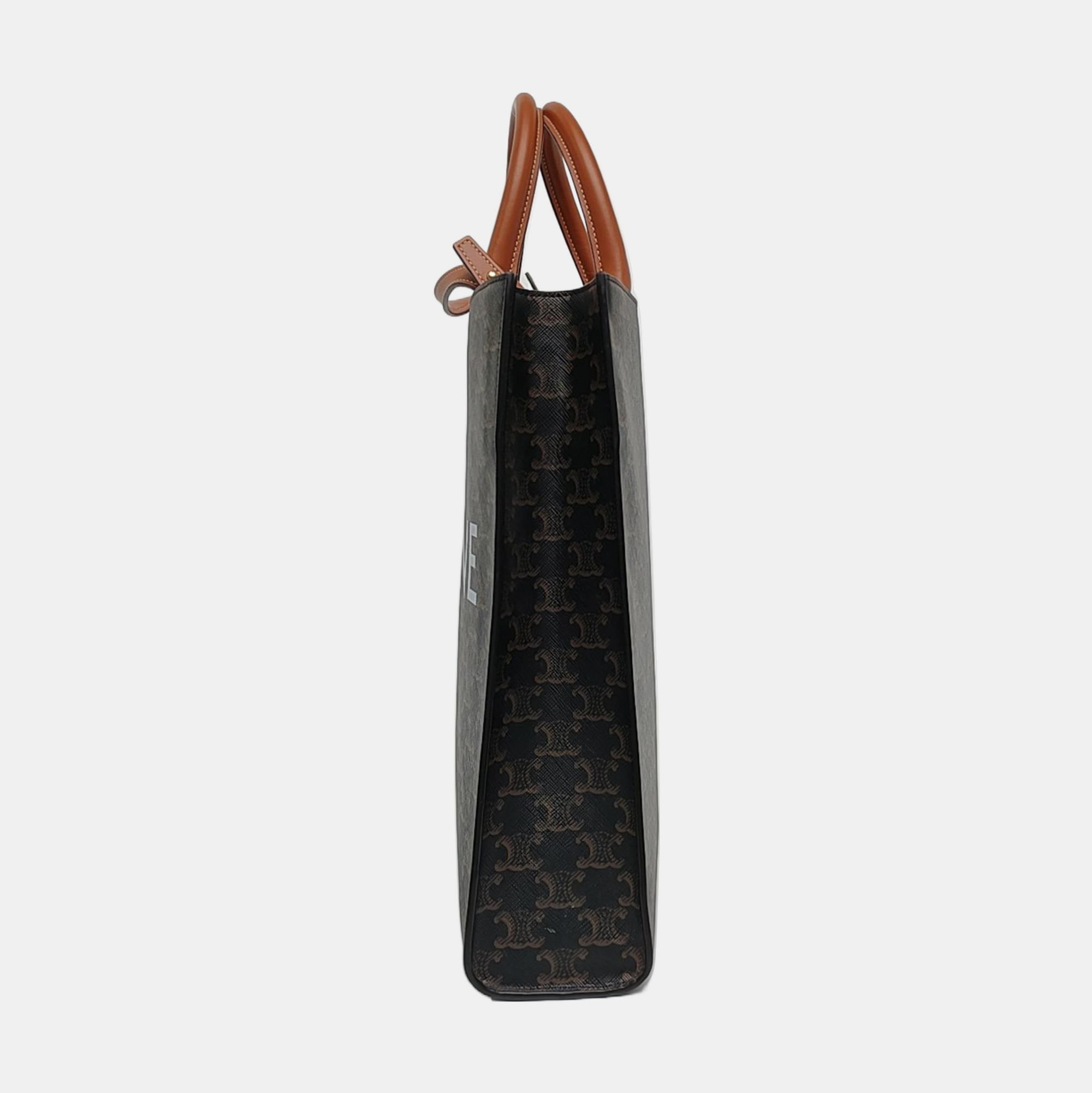 CABAS CELINE Small Coated Canvas Brown