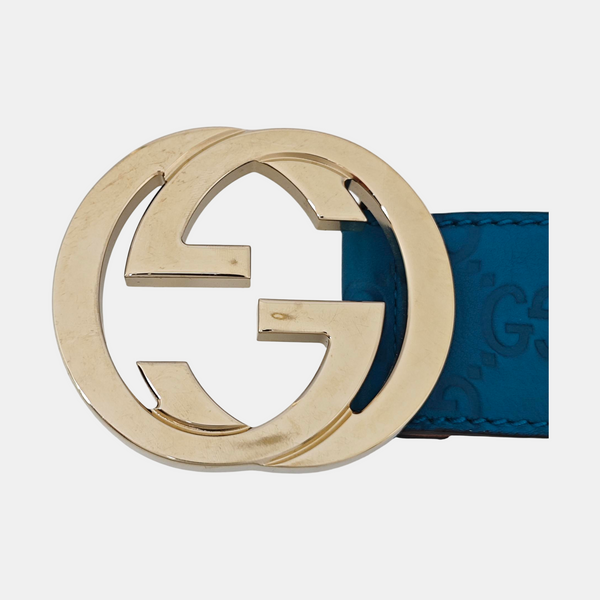 Leather Belt Blue