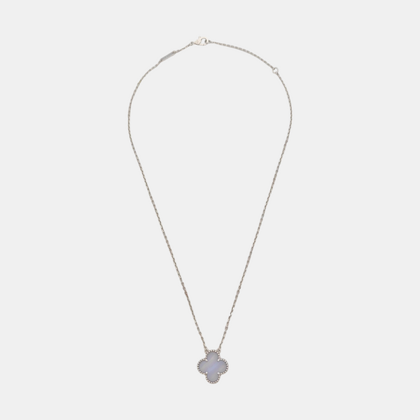 Vintage Alhambra 18k White Gold Purple Necklace