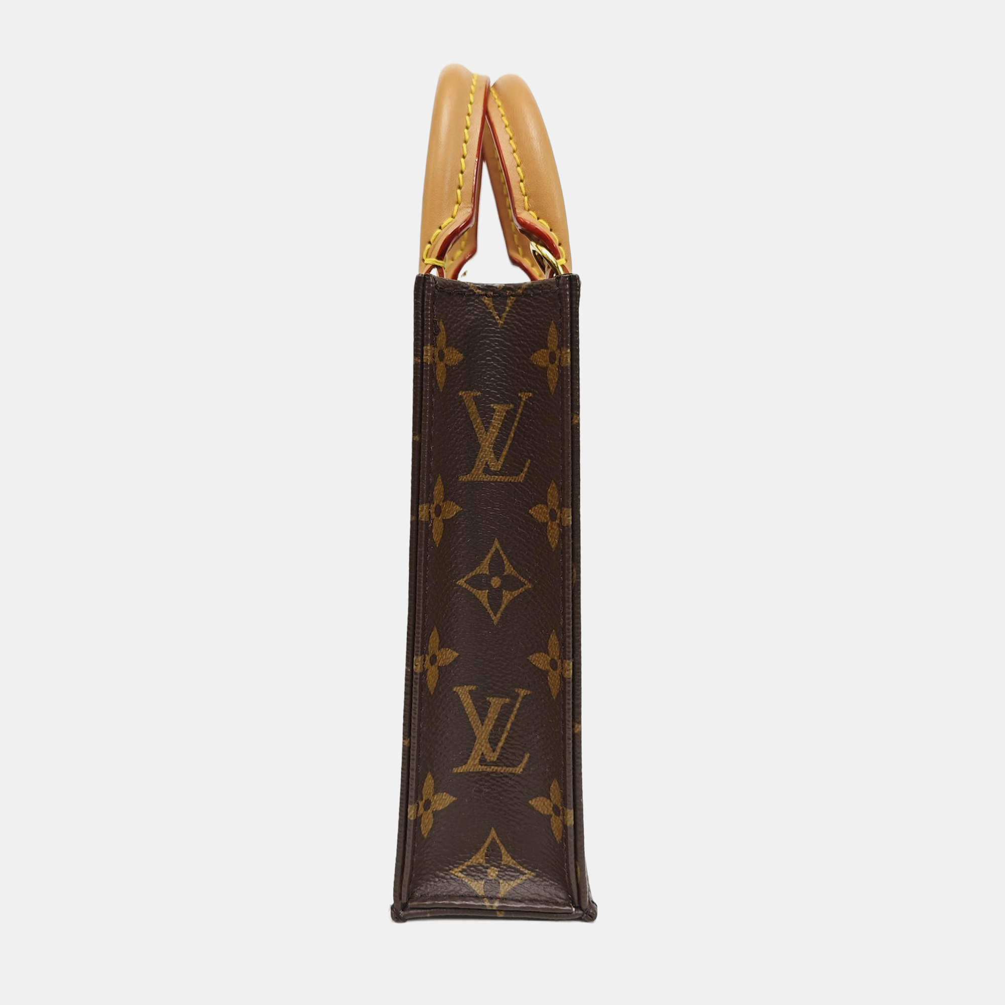 SAC PLAT Mini Monogram Coated Canvas Brown