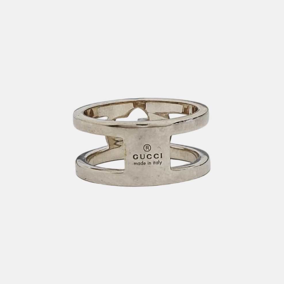 Interlocking G 925 Sterling Silver Ring EU 50