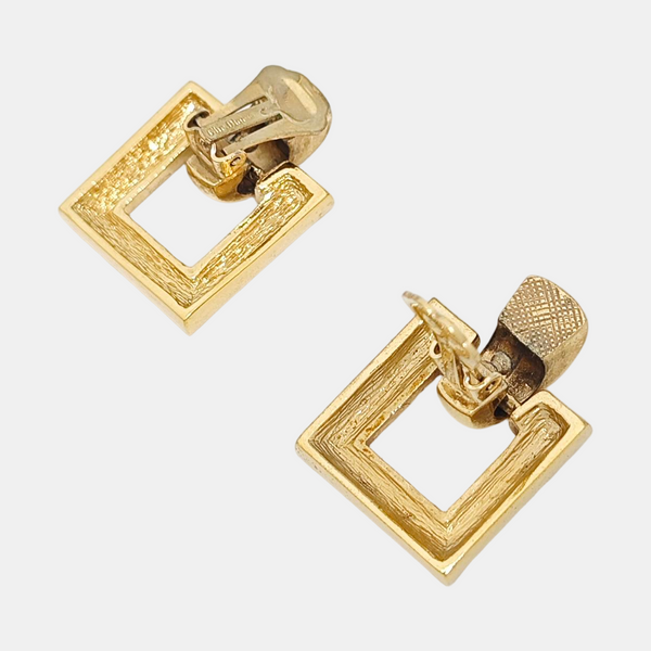 Metal Gold Clip On Earrings