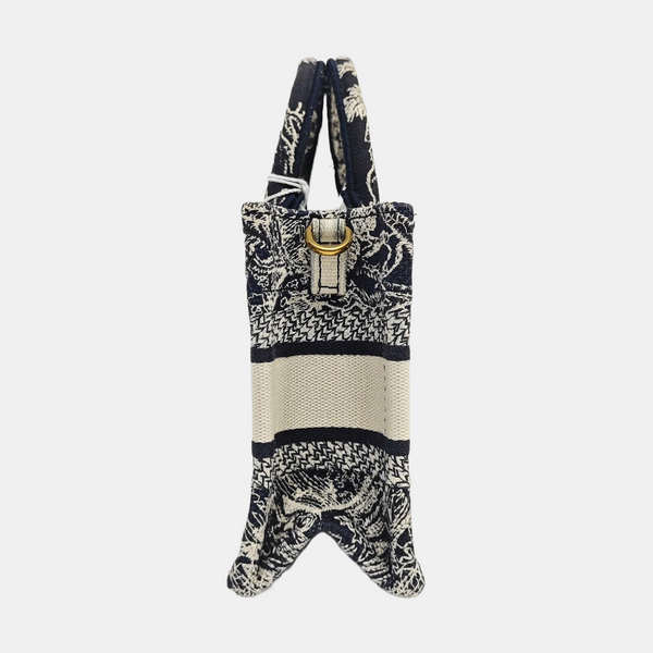 Book Tote Mini Fabric Blue