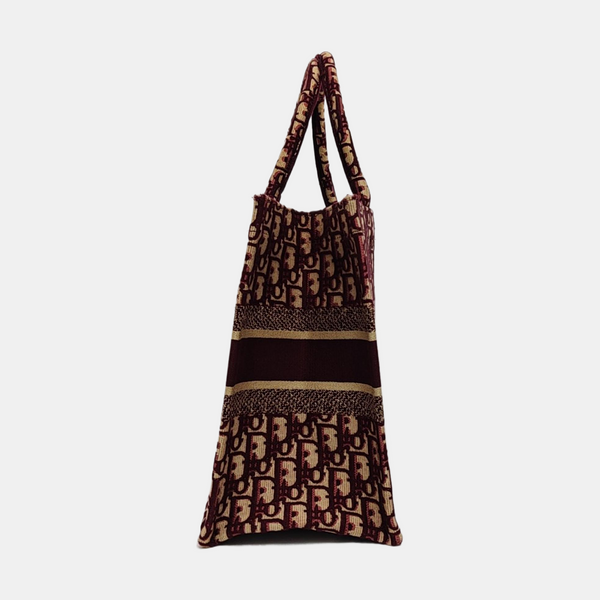 Book Tote Medium Oblique Canvas Red