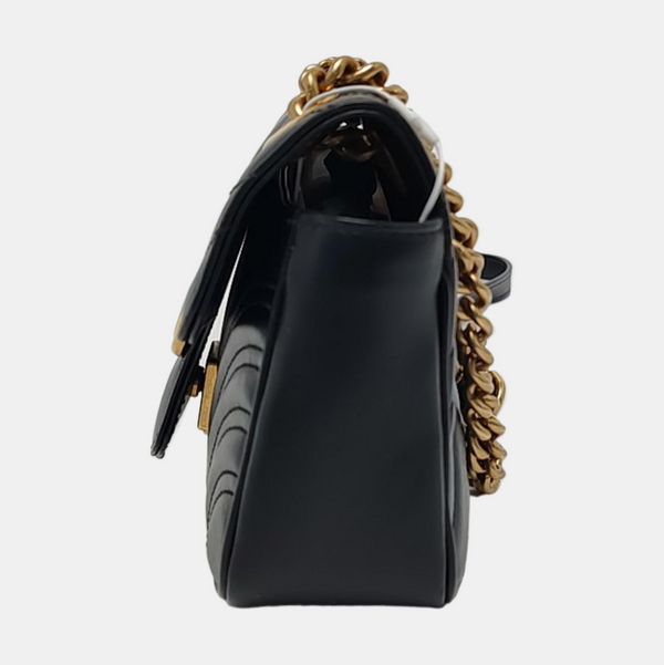 GG Marmont Small Quilted Calfskin Black
