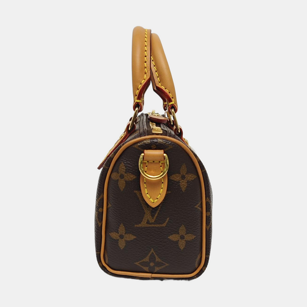SPEEDY Nano Monogram Coated Canvas Brown