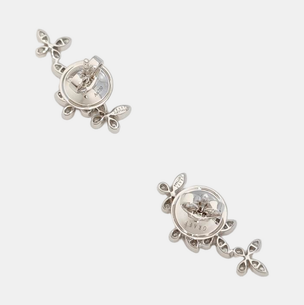 18k White Gold Silver Stud Earrings